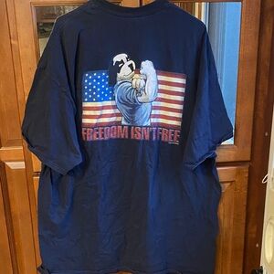 Patriotic Graphic Men's 3X Navy Blue Big Dogs T-Shirt 4th of July